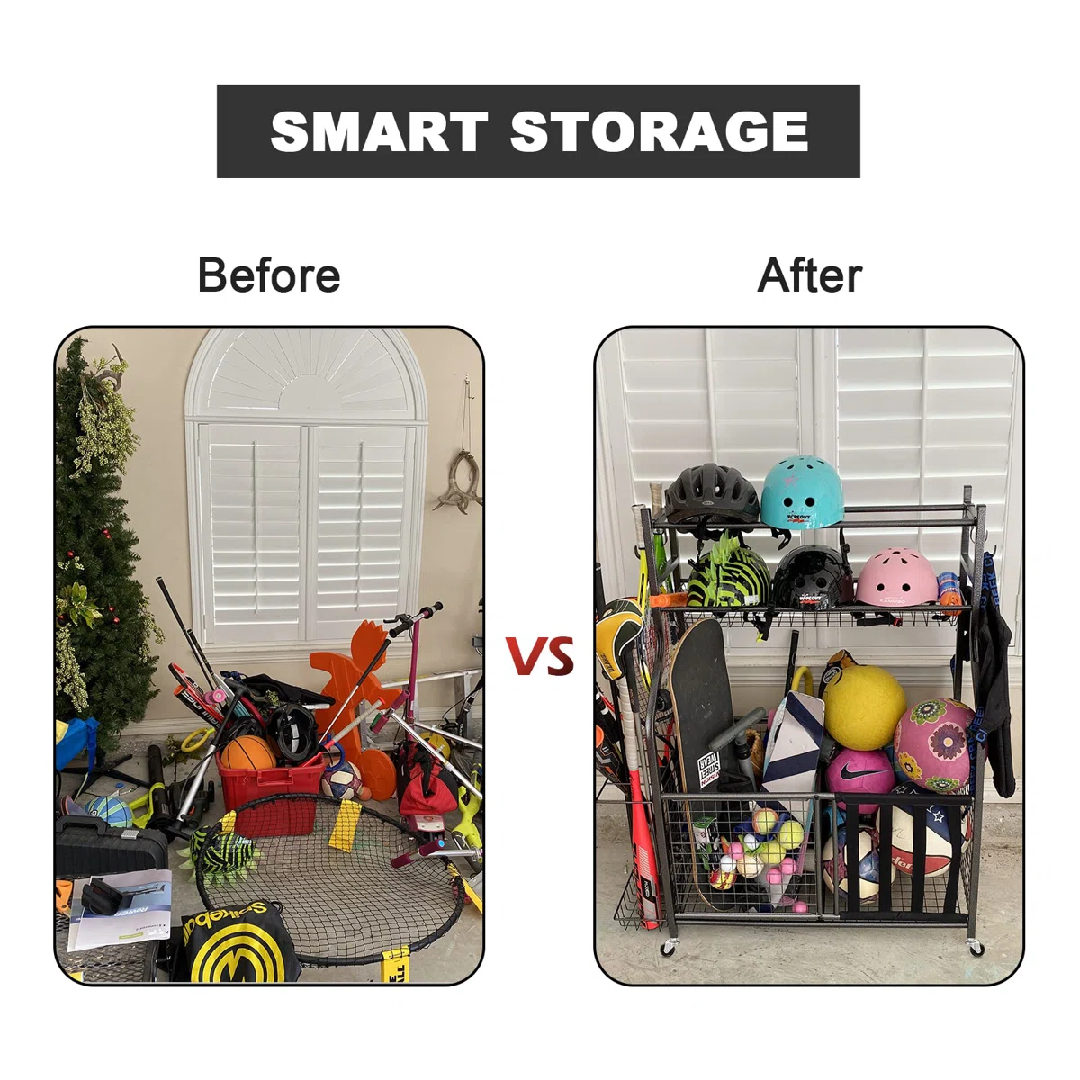 Freestanding Sports Storage Rack for Sports Gear LT-AN-80-519C - Image 3