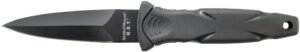 Smith & Wesson SWHRT3BF 7.5in High Carbon S.S. Full Tang Fixed Blade Knife with 3.5in False Edge Blade and TPR Handle for Outdoor, Tactical, Survival and EDC